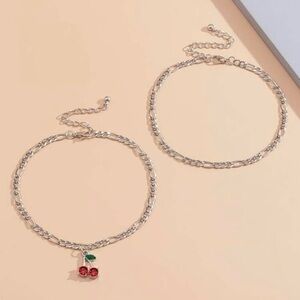3/$30 🤍 2pc Cherry Chain Bracelet